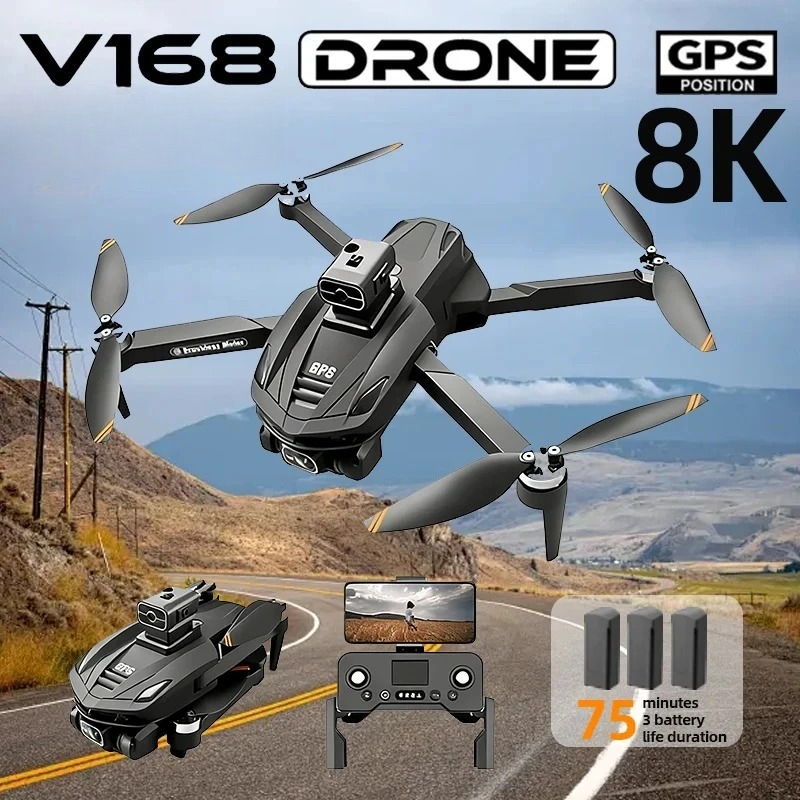 Drone Gps Mount - Original V168 GPS-Drohne Professionelle 8K HD-Luftbildkamera