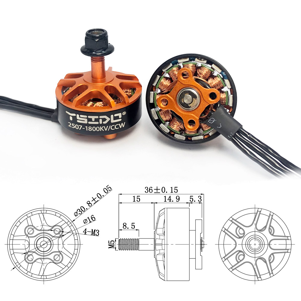 YSIDO 2507 1800KV 3-6S Bürsten – Drone Power Distribution Board Bewertung und Preis